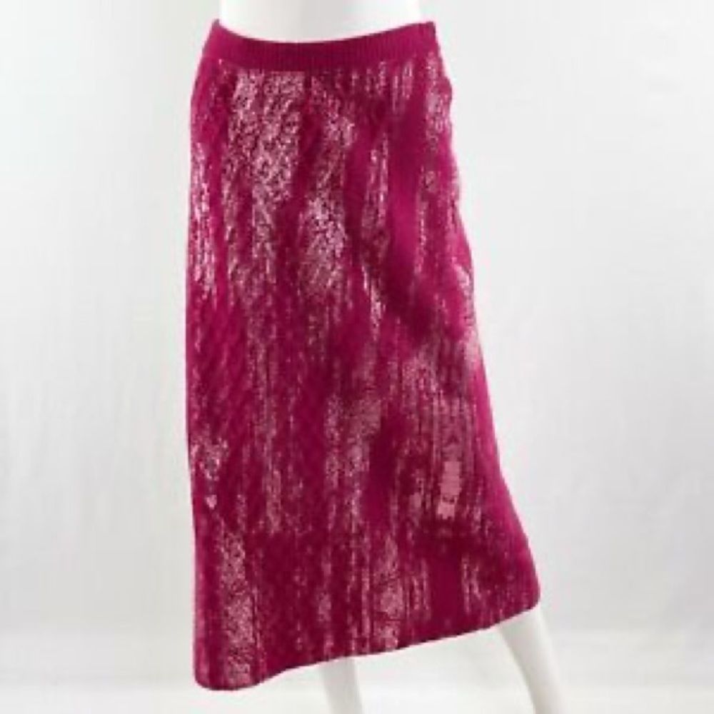 Anthropologie Rue Midi Cable Knit Skirt Size M